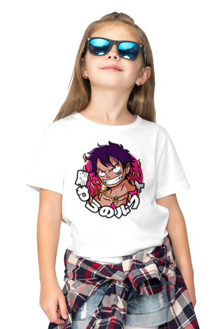 Children's t-shirt with prints One Piece Luffy. Anime, luffy, manga, monkey de luffy, one piece, pirates. 2070702