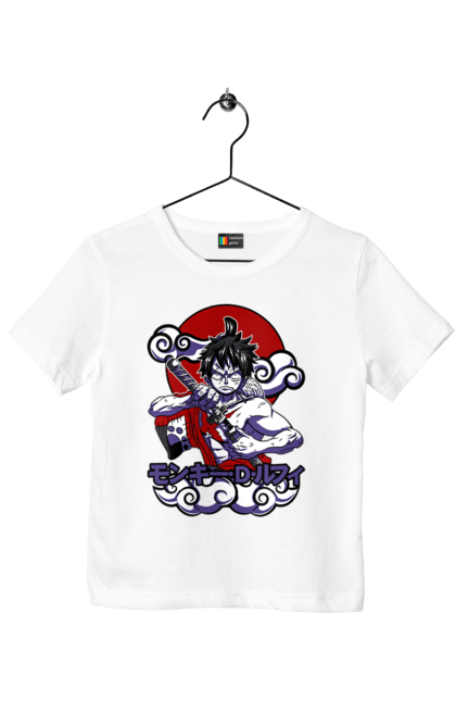 Children's t-shirt with prints One Piece Luffy. Anime, luffy, manga, monkey de luffy, one piece, pirates. 2070702