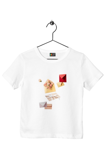 Children's t-shirt with prints Letters. Expectation, joy, letter, letters, news, romance, romantically. CustomPrint.market