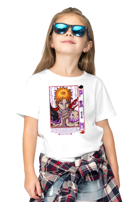 Children's t-shirt with prints Naruto Yahiko. Akatsuki, anime, character, manga, naruto, ninja, pain, tv series, yahiko. 2070702