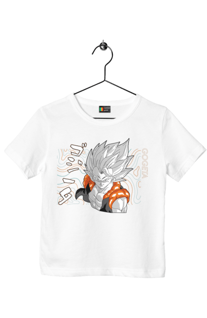 Children's t-shirt with prints Dragon Ball Gogeta. Anime, dragon ball, gogeta, goku, manga, tv series. 2070702