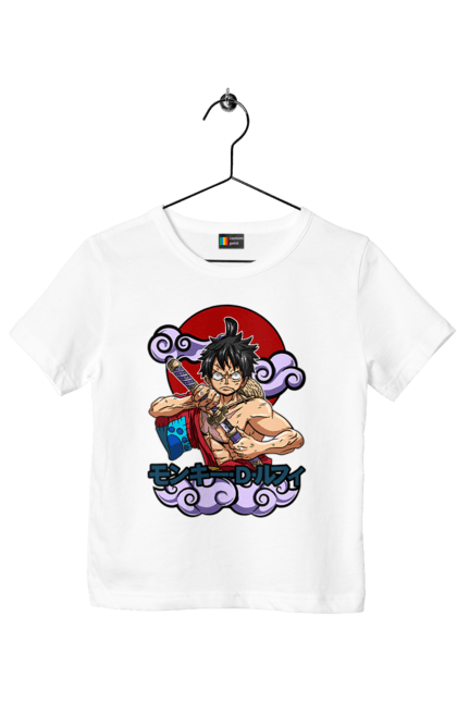 Children's t-shirt with prints One Piece Luffy. Anime, luffy, manga, monkey de luffy, one piece, pirates. 2070702