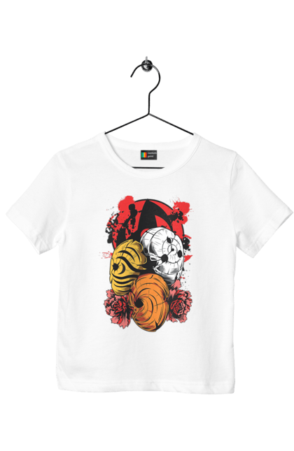 Children's t-shirt with prints Naruto Obito Uchiha. Anime, character, manga, naruto, ninja, obito, obito uchiha, tv series, uchiha. 2070702