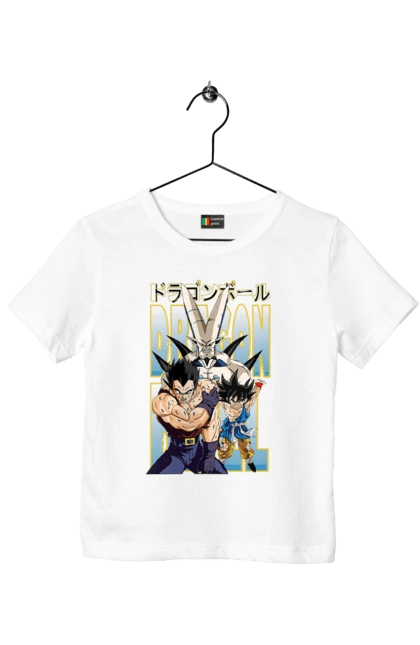 Футболка детская с принтом Жемчуг дракона. Anime, dragon ball, goku, manga, vegeta, аниме, вегета, гоку, жемчуг дракона, манга. 2070702