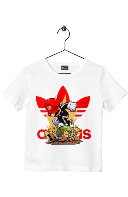 Children's t-shirt with prints Adidas Mario. Adidas, character, game, mario, mario bros, nintendo, super mario bros. 2070702