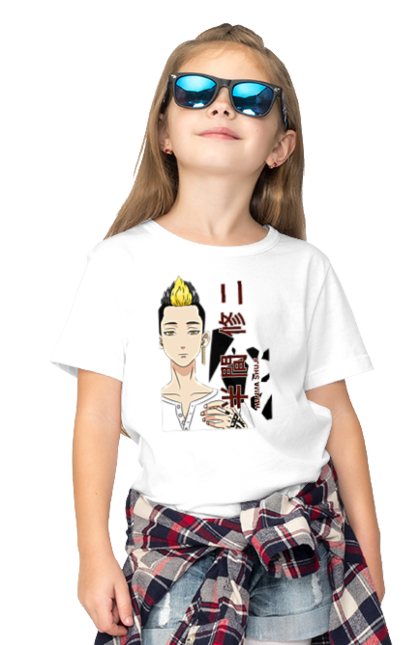 Children's t-shirt with prints Tokyo Revengers Hanma. Anime, film, hanma, manga, tokyo manji gang, tokyo revengers, tv series. 2070702