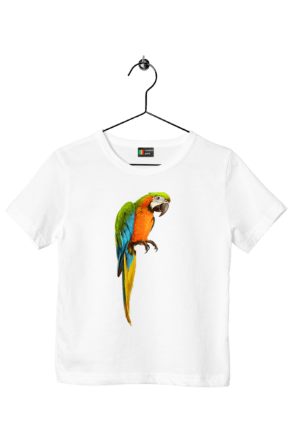 Футболка детская с принтом Просто Попугай. Попугай, птичка. 2070702