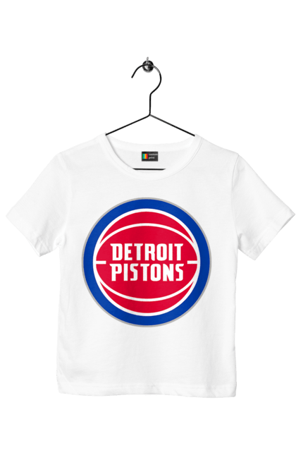 Футболка дитяча з принтом "Detroit Pistons". Баскетбол, нба, спорт, супергліга. CustomPrint.market