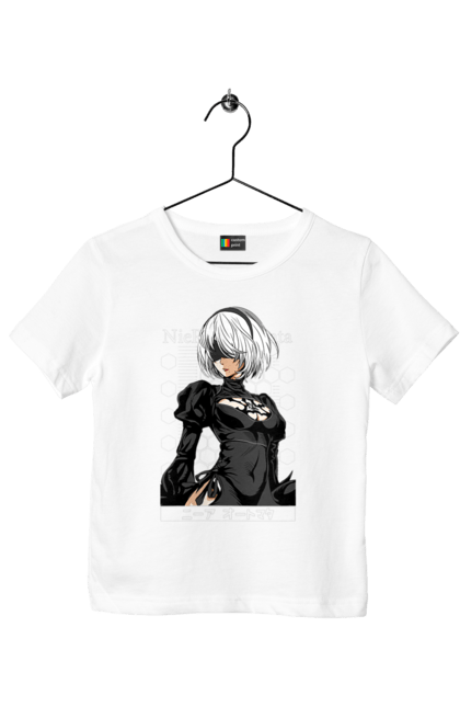 Children's t-shirt with prints Nier: Automata 2B. Character, executioner, game, nier: automata, platinum games, video game, yorha. 2070702