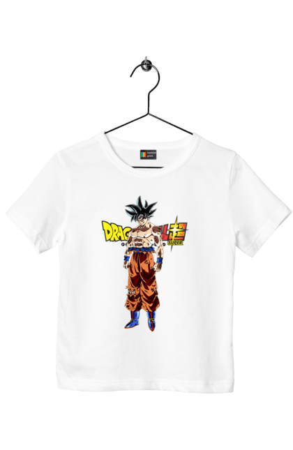 Футболка детская с принтом Жемчуг дракона Сон Гоку. Anime, dragon ball, manga, son goku, tv series, аниме, гоку, жемчуг дракона, манга, сон гоку. 2070702