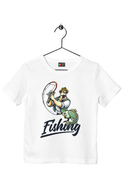 Футболка дитяча з принтом "Рибалка, літо". Відпочинок, літо, рибалка. 2070702