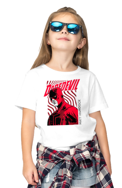 Children's t-shirt with prints Daredevil. Daredevil, lawyer, marvel, matt murdock, superhero, television series, tv series. 2070702