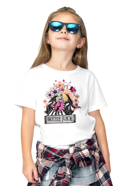 Children's t-shirt with prints Beetlejuice. Beetlejuice, comedy, ghost, horror, movie, tim burton, warner bros. 2070702