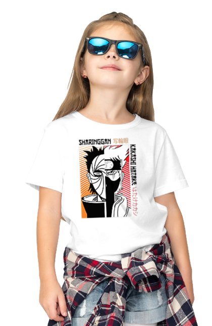 Children's t-shirt with prints Naruto Kakashi Hatake. Anime, kakashi, manga, naruto, shinobi, shonen, team number 7. 2070702