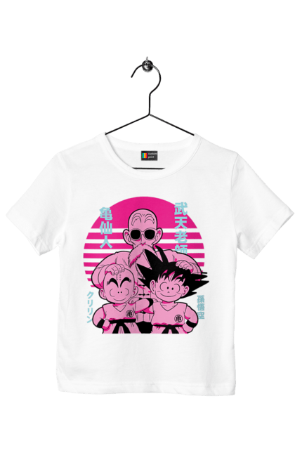 Children's t-shirt with prints Dragon Ball Maestro Roshi. Anime, dragon ball, manga, master roshi, muten roshi. CustomPrint.market