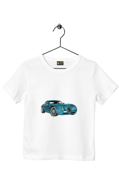 Футболка дитяча з принтом "Авто.7". Авто, блакитний, графіка, ретро авто, фото. 2070702