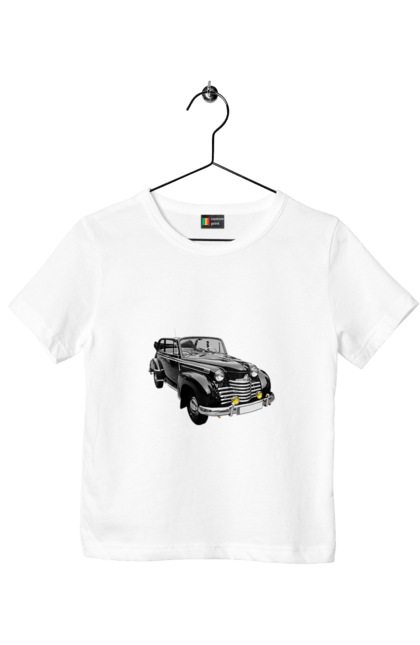 Футболка дитяча з принтом "Авто.5". Авто, професійне фото, ретро авто, фото, чорний колір. 2070702