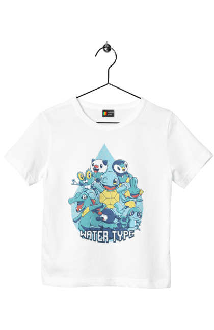 Children's t-shirt with prints Pokemon Squirtle. Anime, games, nintendo, pokemon, pokemon go, squirtle. 2070702