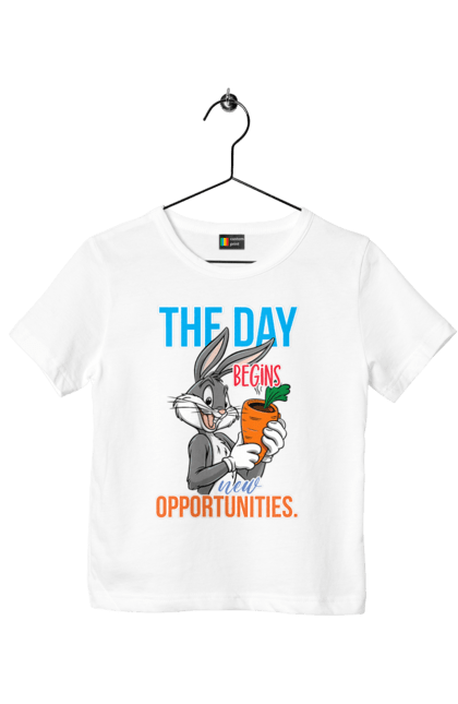 Children's t-shirt with prints Bugs Bunny. Bugs bunny, cartoon, looney tunes, merrie melodies. 2070702