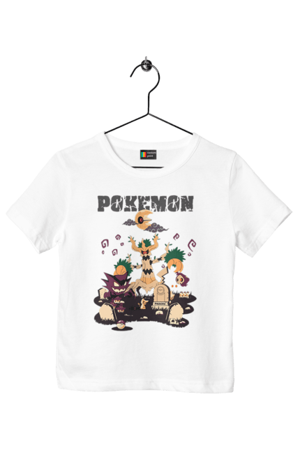 Children's t-shirt with prints Pokemon. Anime, fushigibana, games, gengar, nintendo, pokemon, pokemon go. 2070702