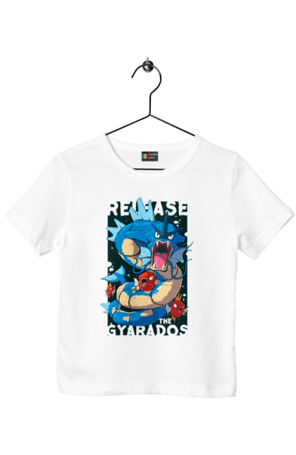 Children's t-shirt with prints Pokemon Gyarados. Anime, games, gyarados, nintendo, pokemon, pokemon go. 2070702