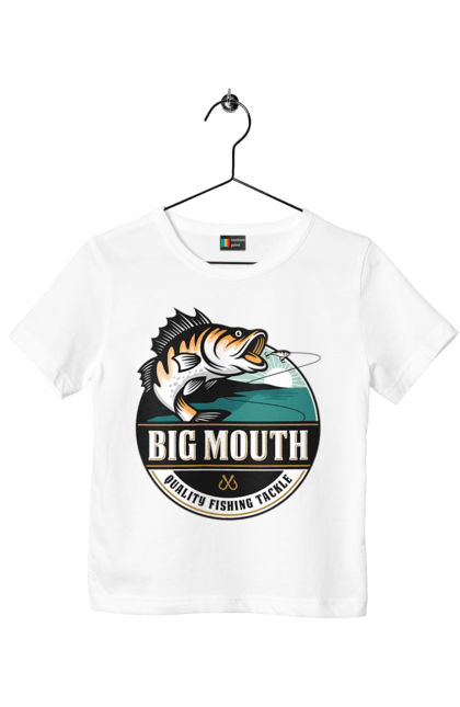 Children's t-shirt with prints Fishing. Fish, fisherman, fisherman`s fork, fishing, hobby. 2070702