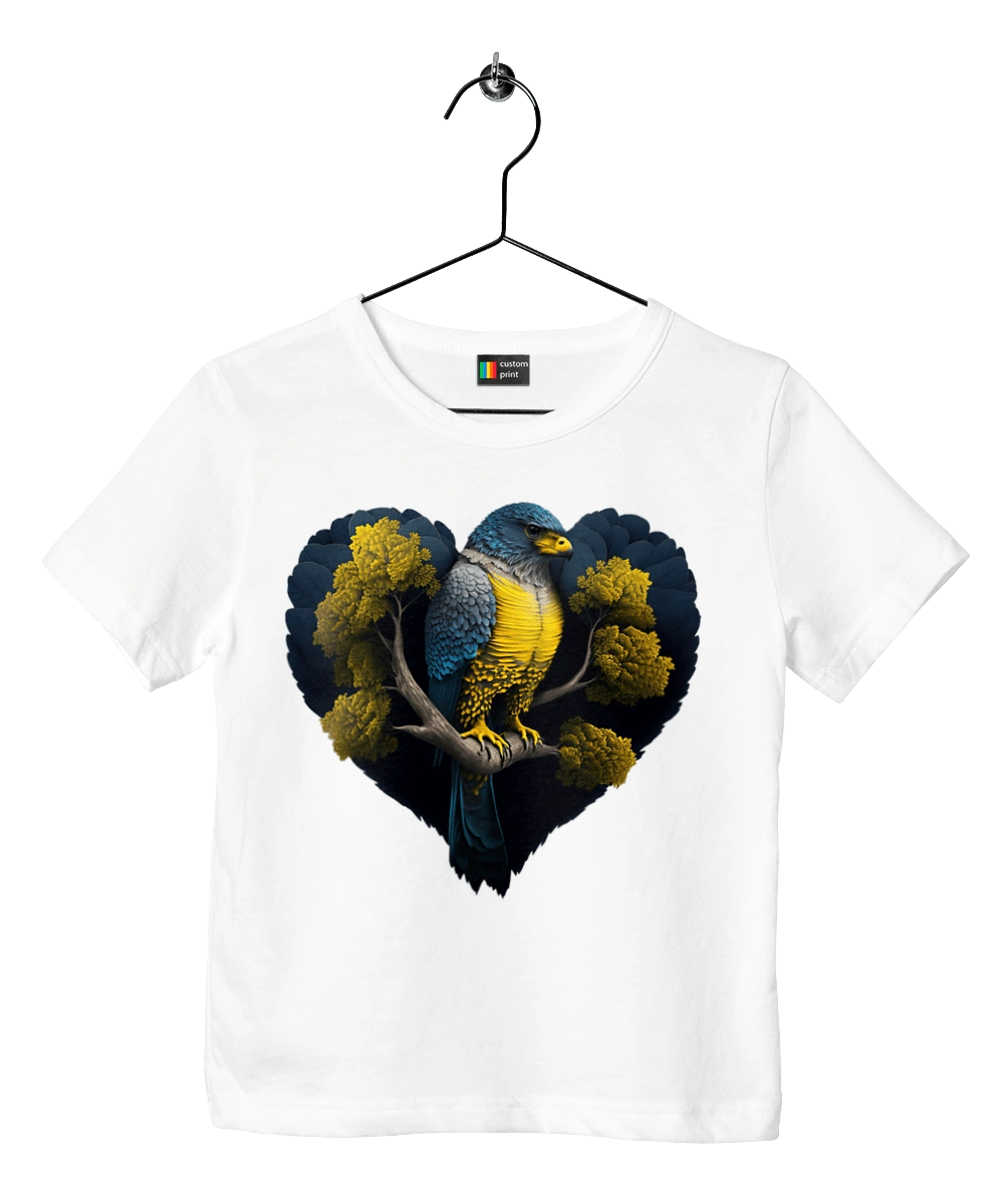 Blue and yellow falcon