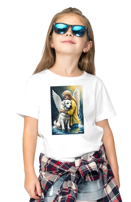 Girl and dog angel [memorial to dead animals]