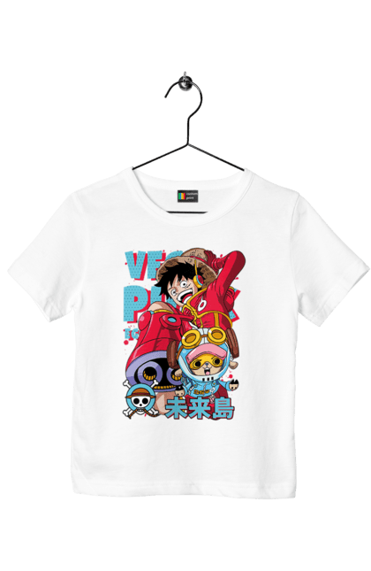 Children's t-shirt with prints One Piece Luffy. Anime, luffy, manga, monkey de luffy, one piece, pirates. 2070702