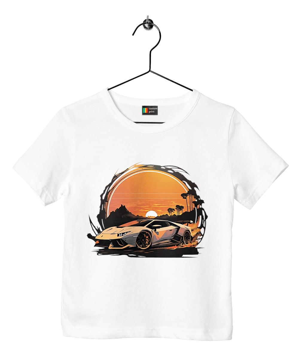 Lamborghini at sunset