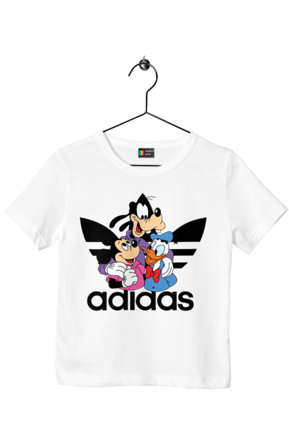 Children's t-shirt with prints Adidas Mickey Mouse. Adidas, cartoon, disney, mickey, mickey mouse. 2070702