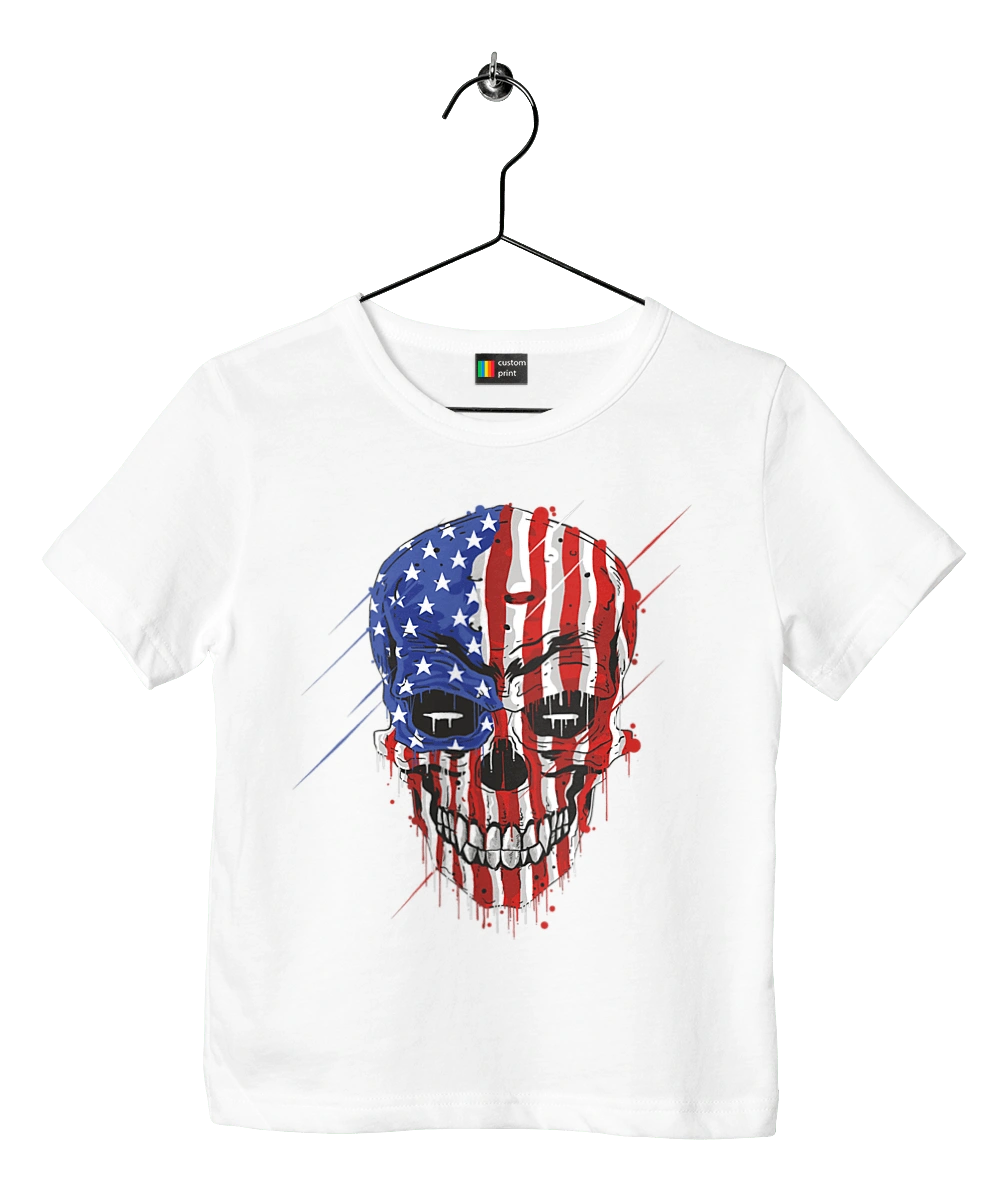 Skull with flag