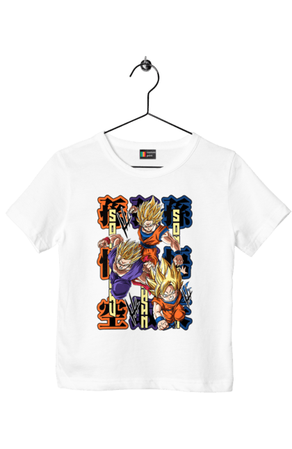 Футболка детская с принтом Жемчуг дракона. Anime, dragon ball, goku, manga, vegeta, аниме, вегета, гоку, жемчуг дракона, манга. 2070702