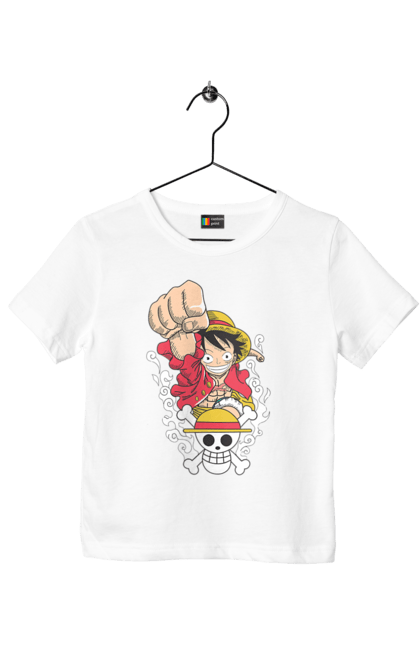 Children's t-shirt with prints One Piece Luffy. Anime, luffy, manga, monkey de luffy, one piece, pirates. 2070702