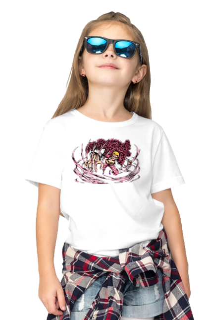 Children's t-shirt with prints One Piece Donquixote Doflamingo. Anime, donquixote doflamingo, heavenly yaksha, manga, one piece, straw hat pirates. 2070702