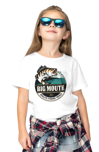 Children's t-shirt with prints Fishing. Fish, fisherman, fisherman`s fork, fishing, hobby. 2070702