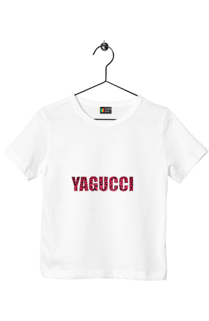 Футболка дитяча з принтом "Gucci". 2022, gucci, бренд, гуччи, юмор. CustomPrint.market