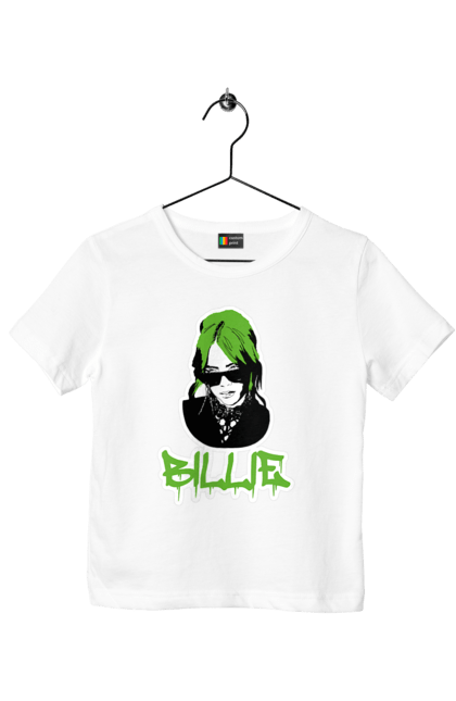 Футболка дитяча з принтом "Billie Eilish". Активістка, біллі айліш, мизукант, права, співачка, тварини. 2070702