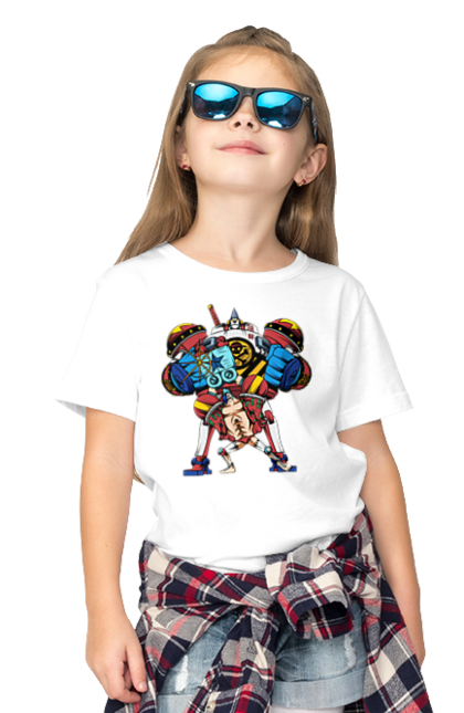 Children's t-shirt with prints One Piece Franky. Anime, franky, iron man, manga, one piece, straw hat pirates. 2070702