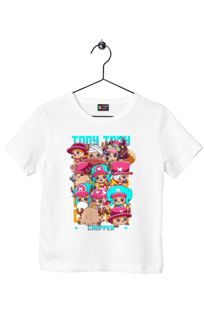 Children's t-shirt with prints One Piece Tony Tony Chopper. Adventures, anime, fantasy, light novel, manga, one piece, tony tony chopper, tv series. 2070702