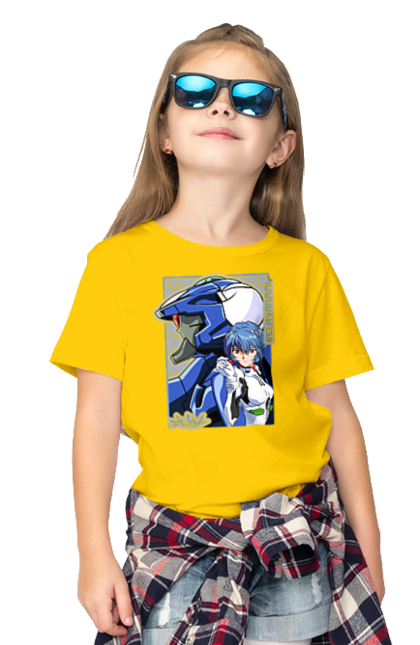 Children's t-shirt with prints Evangelion Rei. Anime, evangelion, eve, kaoru, manga, rei ayanami, shinji. 2070702