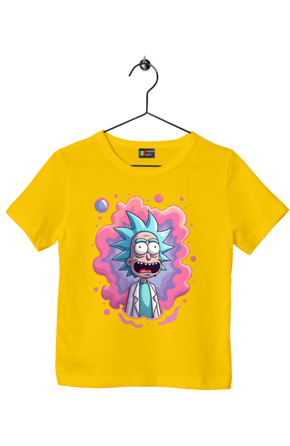 Футболка дитяча з принтом "Рік та Морті". Rick and morty, мультфільм, наукова фантастика, пригоди, рік, рік і морті, трагікомедія, чорний гумор. 2070702