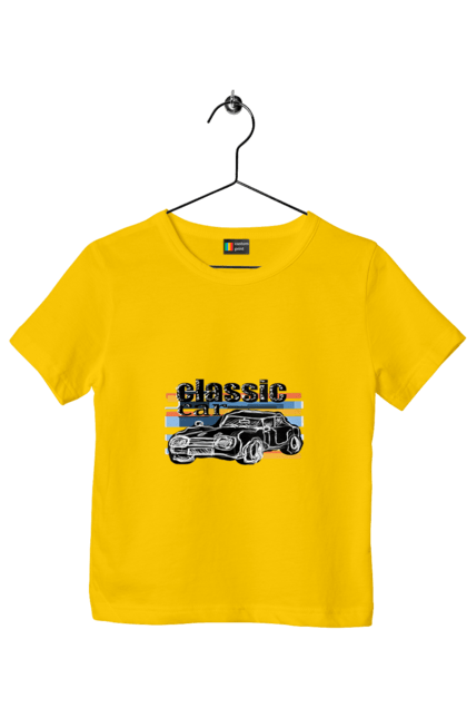 Children's t-shirt with prints Print Classic Car. Car, classic, retro car, vintage car. 2070702