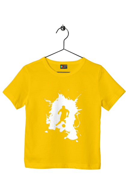 Футболка детская с принтом Мы больны футболом. Ворота, гол, мяч, победа, сборная, спорт, турнир, украина, футбол, чемпионат. 2070702