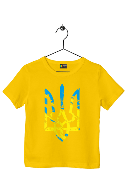 Футболка дитяча з принтом "З Гербом". Герб, з гербом, з тризубом, патріотична, тризуб, як у порноактора. 2070702