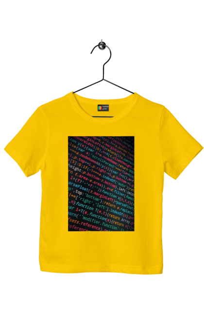 Футболка дитяча з принтом "Код". Angular, c, css, html, it, javascript, jquery, php, python, react, svelt, vue, айтишник, айті, гумор, код, кодувати, прогер, програміст, програмісти, ти ж, ти ж програміст, тиж програміст. PrintMarket - інтернет-магазин одягу та аксесуарів з принтами плюс конструктор принтів - створи свій унікальний дизайн