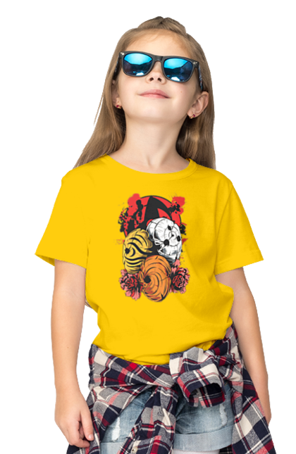 Children's t-shirt with prints Naruto Obito Uchiha. Anime, character, manga, naruto, ninja, obito, obito uchiha, tv series, uchiha. 2070702