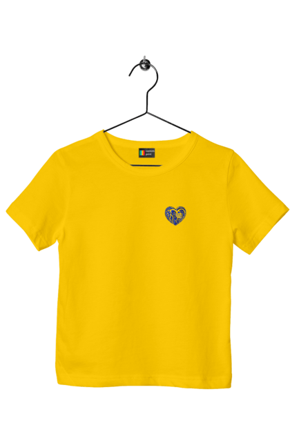 Children's t-shirt with prints Hearts of the unbreakable. Dark blue, heart, symbolics, ukraine, unbreakable. 2070702