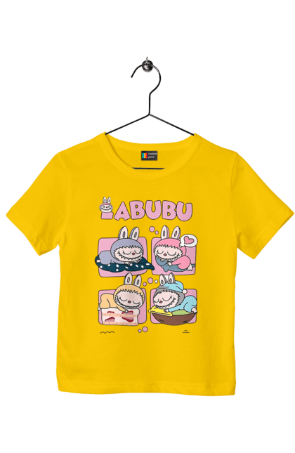 Футболка дитяча з принтом "Сон Labubu". Labubu, weird cute, іграшки, лабубу. 2070702