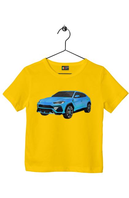 Футболка дитяча з принтом "Ламборгіні Урус". Автомобіль, ламборгіні, ламборгіні урус, урус. 2070702